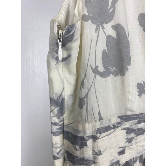 NWT Ann Taylor LOFT Petites 6P Cream Gray Floral Sleeveless Sundress $79 - Picture 7 of 11
